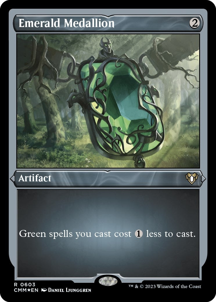 Image for Emerald Medallion (Foil Etched) (603) (Commander Masters) - Magic: The Gathering