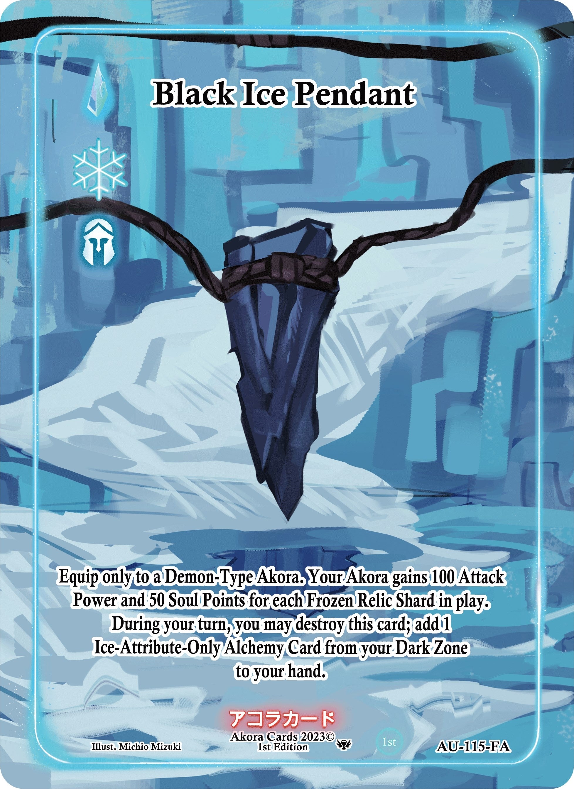 Image for Black Ice Pendant (Full Art) (AU-115-FA) (Afelium Unleashed [1st Edition]) - Akora TCG