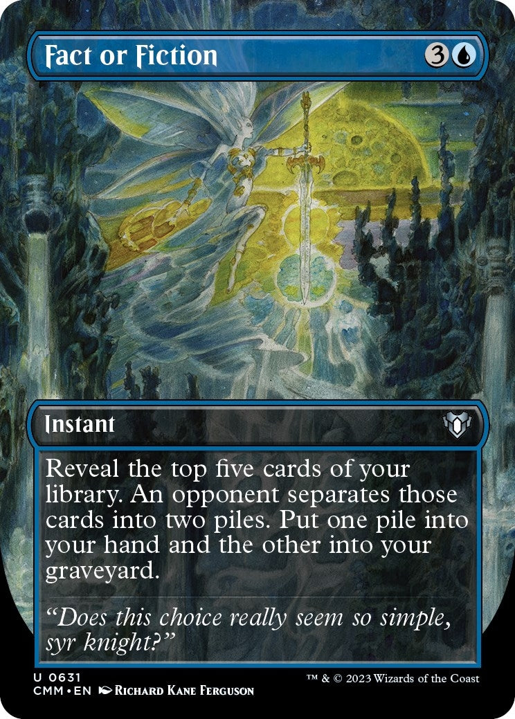 Image for Fact or Fiction (Borderless) (631) (Commander Masters) - Magic: The Gathering