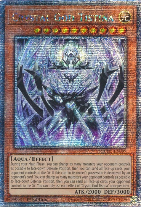 Image for Crystal God Tistina (Quarter Century Secret Rare) (DUNE-EN089) (DUNE) - YuGiOh