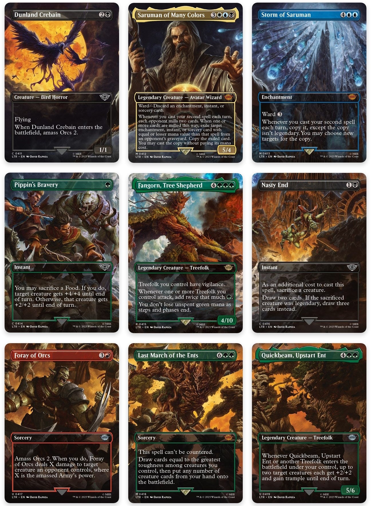 Image for Isengard Destroyed Scene [Set of 9] (411-419) (Universes Beyond: The Lord of the Rings: Tales of Middle-earth) - Magic: The Gathering