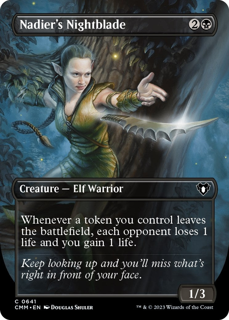 Image for Nadier's Nightblade (Borderless) (641) (Commander Masters) - Magic: The Gathering