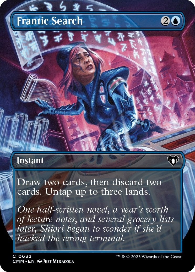 Image for Frantic Search (Borderless) (632) (Commander Masters) - Magic: The Gathering