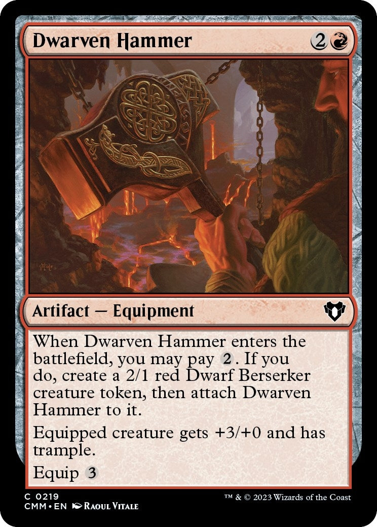 Image for Dwarven Hammer (219) (Commander Masters) - Magic: The Gathering