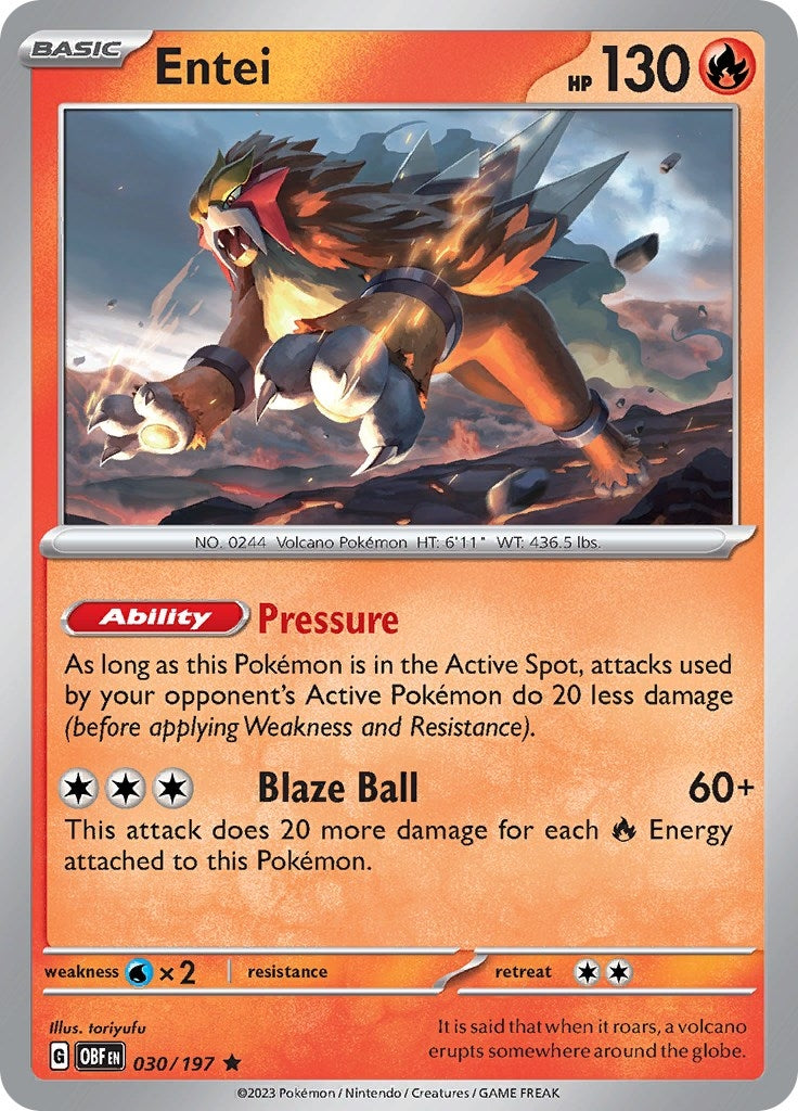 Image for Entei (030/197) (OBF) - Pokemon