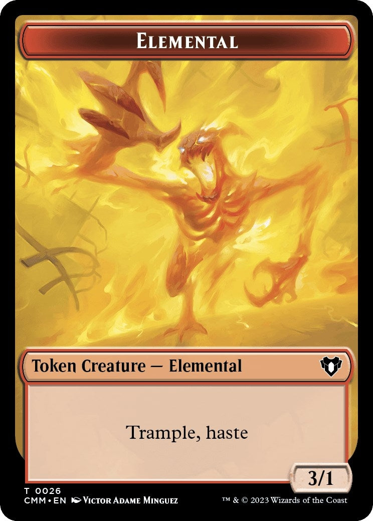Image for Elemental (0026) // Elephant Double-Sided Token (26 // 31) (Commander Masters) - Magic: The Gathering
