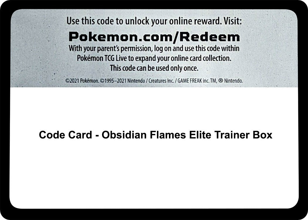 Image for Code Card - Obsidian Flames Elite Trainer Box (OBF) - Pokemon