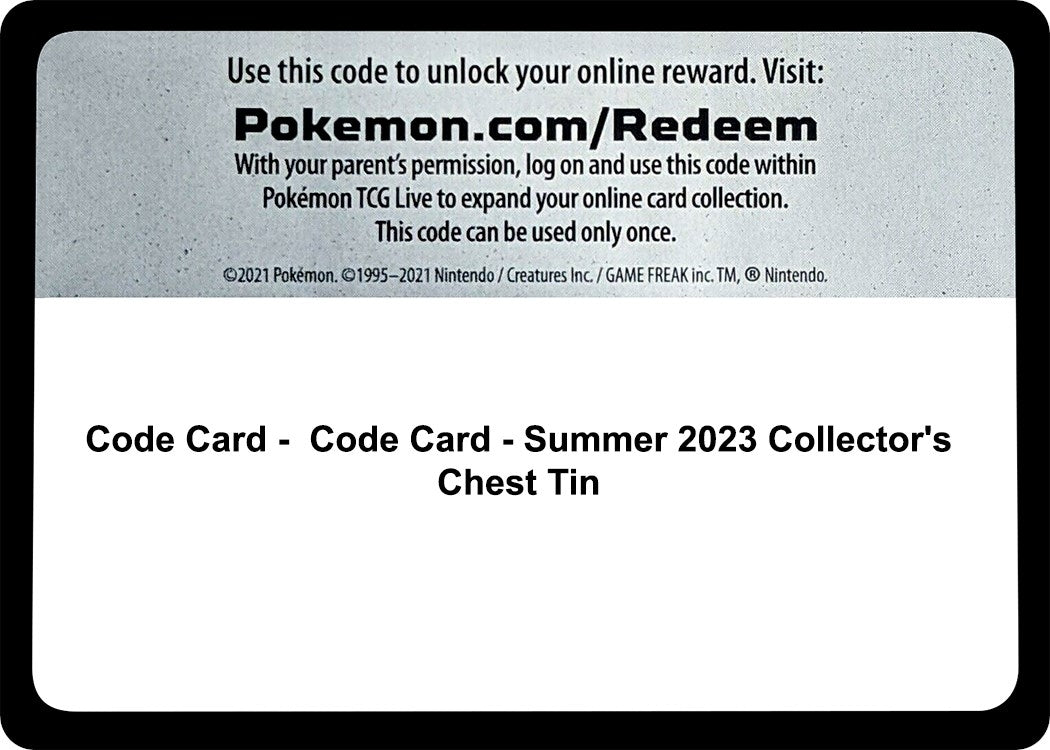 Image for Code Card - Summer 2023 Collector's Chest Tin (SWSH05) - Pokemon