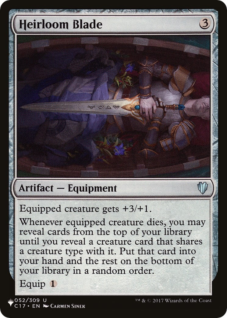Image for Heirloom Blade (52) (The List Reprints) - Magic: The Gathering