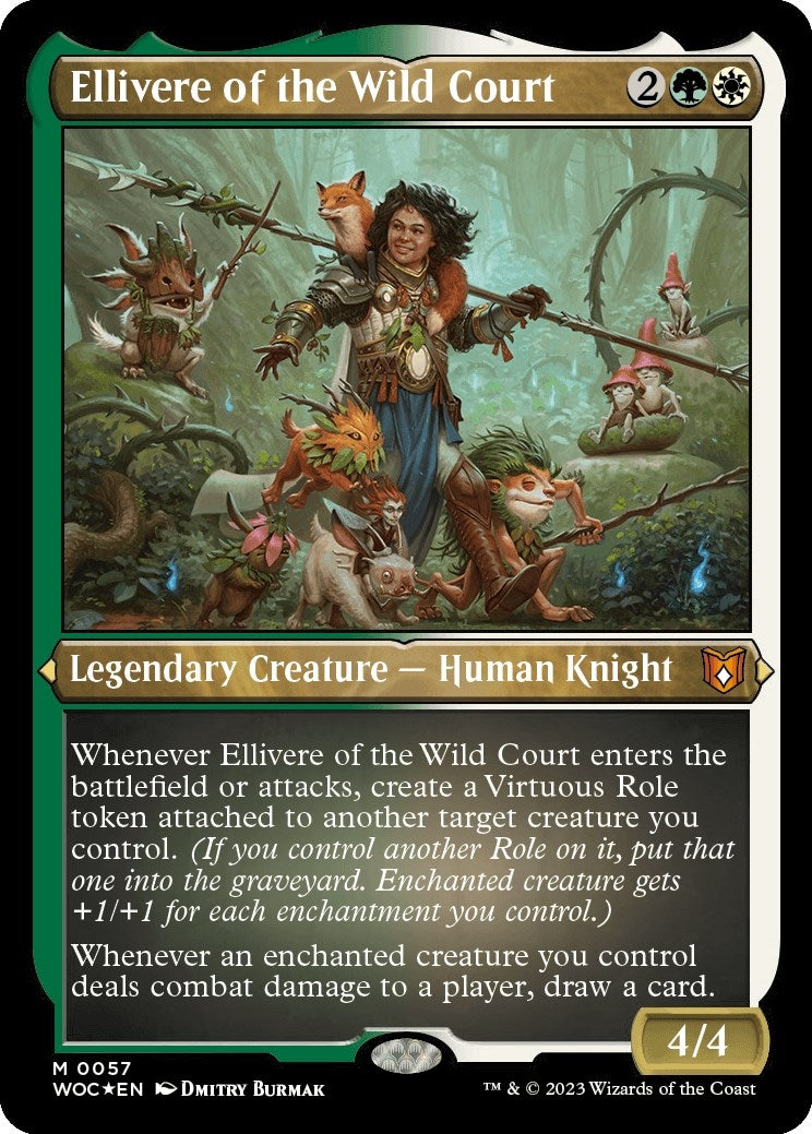 Image for Ellivere of the Wild Court (Display Commander) - Thick Stock (57) (Wilds of Eldraine) - Magic: The Gathering