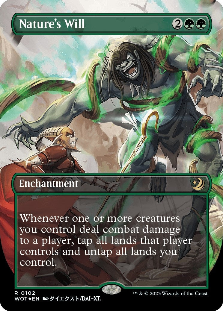 Image for Nature's Will (Anime Borderless) (Confetti Foil) (102) (Wilds of Eldraine: Enchanting Tales) - Magic: The Gathering