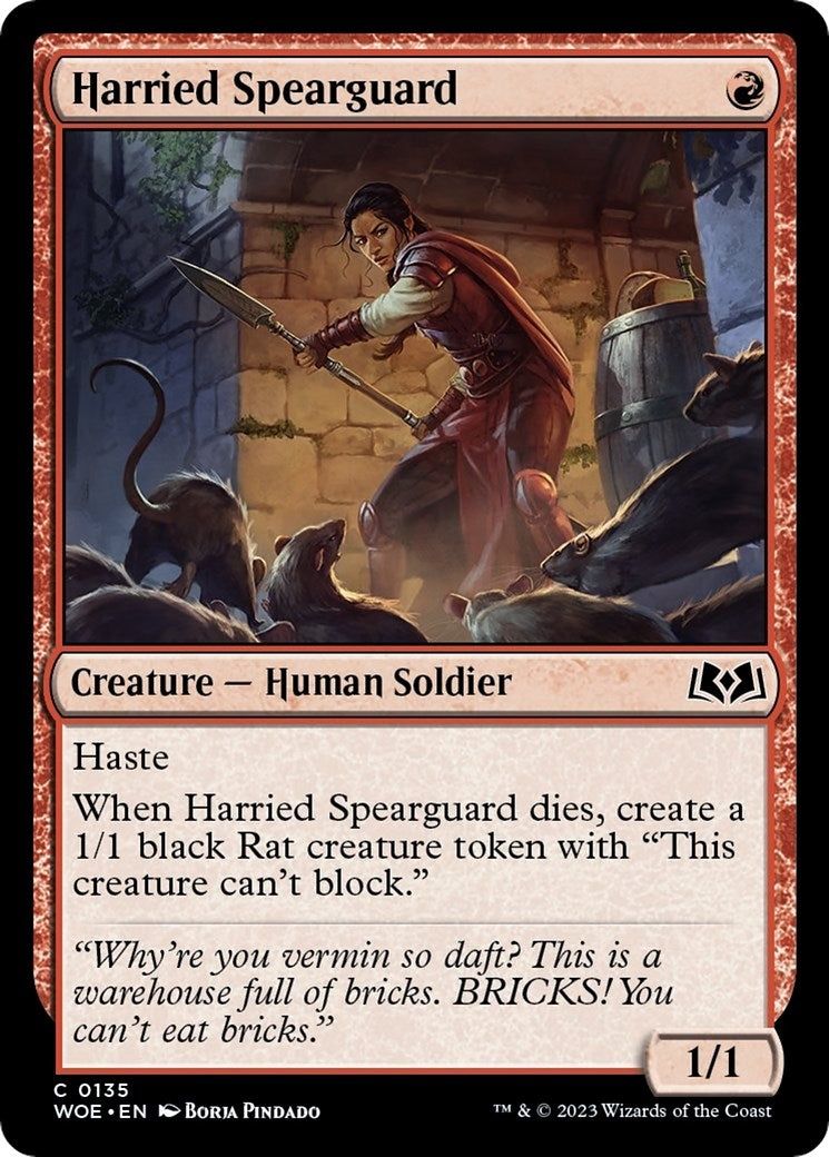 Image for Harried Spearguard (135) (Wilds of Eldraine) - Magic: The Gathering