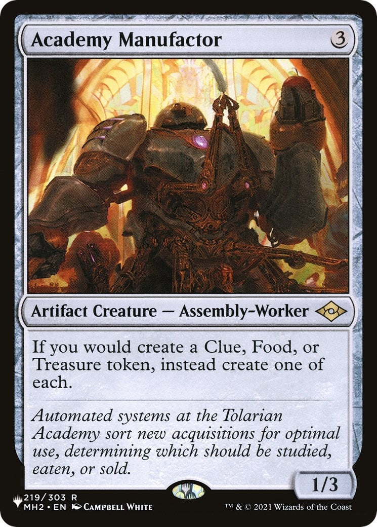 Image for Academy Manufactor (219/303) (The List Reprints) - Magic: The Gathering