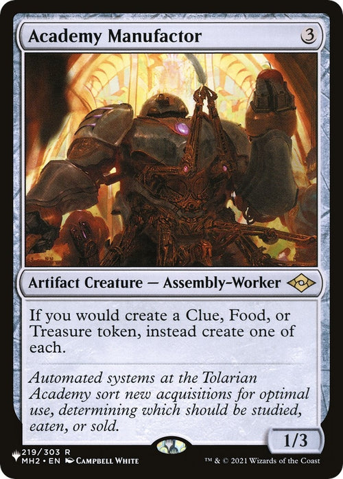 Image for Academy Manufactor (219/303) (The List Reprints) - Magic: The Gathering