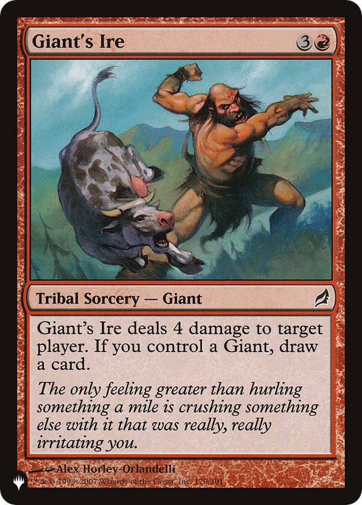 Image for Giant's Ire (170/301) (The List Reprints) - Magic: The Gathering