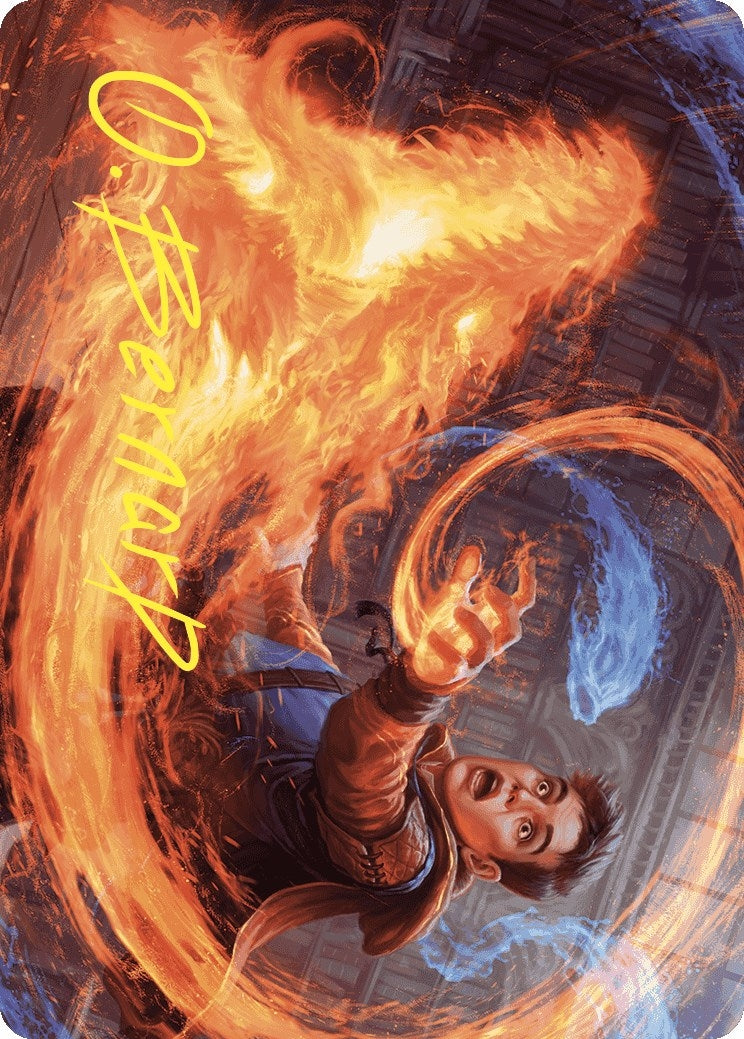 Image for Frantic Firebolt Art Card (Gold-Stamped Signature) (16) (Wilds of Eldraine) - Magic: The Gathering