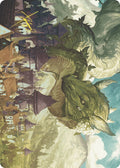 Image for Beanstalk Wurm Art Card (Gold-Stamped Signature) (23) (Wilds of Eldraine) - Magic: The Gathering