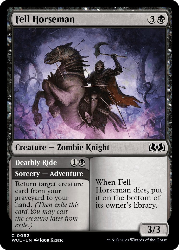 Image for Fell Horseman (92) (Wilds of Eldraine) - Magic: The Gathering