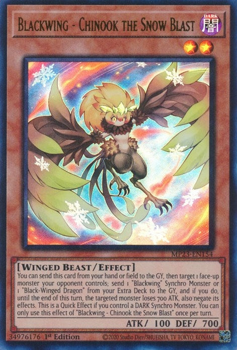 Image for Blackwing - Chinook the Snow Blast (MP23-EN154) (MP23) - YuGiOh