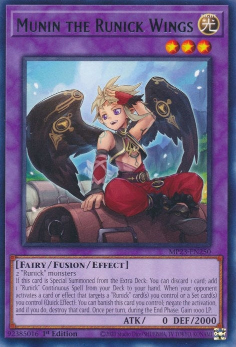 Image for Munin the Runick Wings (MP23-EN250) (MP23) - YuGiOh