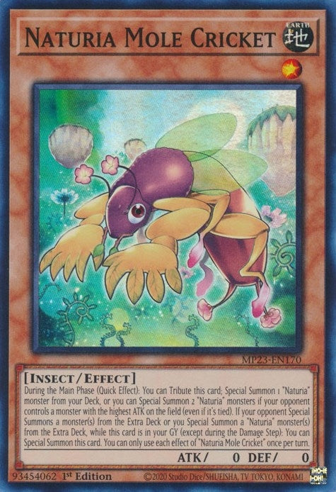 Image for Naturia Mole Cricket (MP23-EN170) (MP23) - YuGiOh