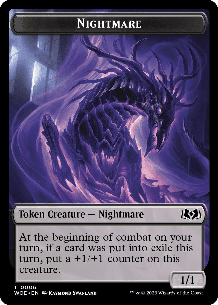 Image for Nightmare // Food (0012) Double-Sided Token (6 // 12) (Wilds of Eldraine) - Magic: The Gathering