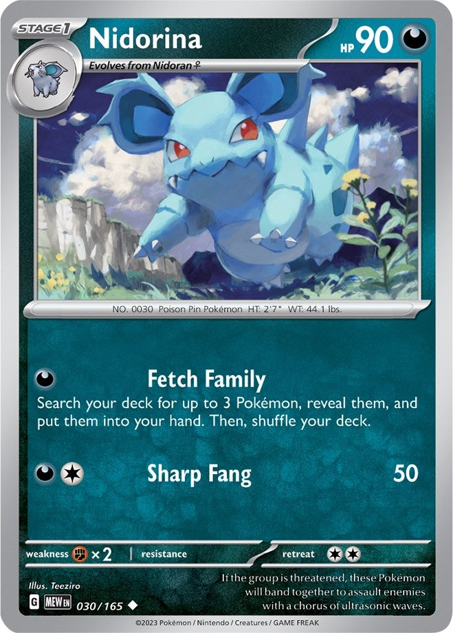 Image for Nidorina (030/165) (MEW) - Pokemon