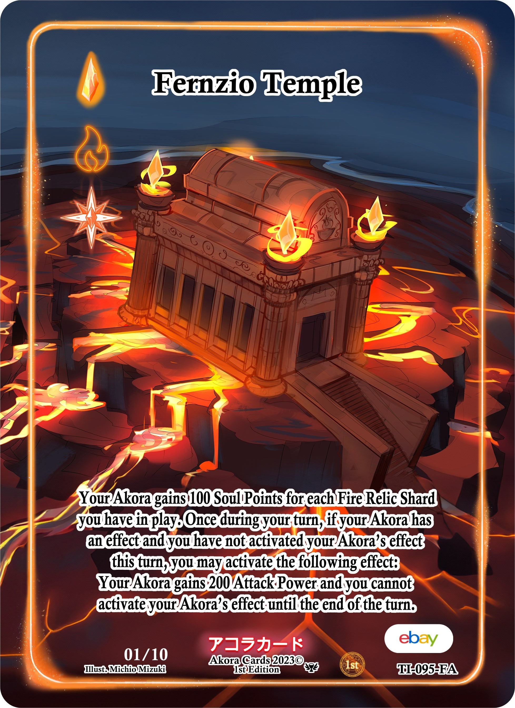Image for Fernzio Temple (Full Art) (Serial Numbered) (TI-095-FA) (Trials of Ikithia [eBay 1st Edition]) - Akora TCG