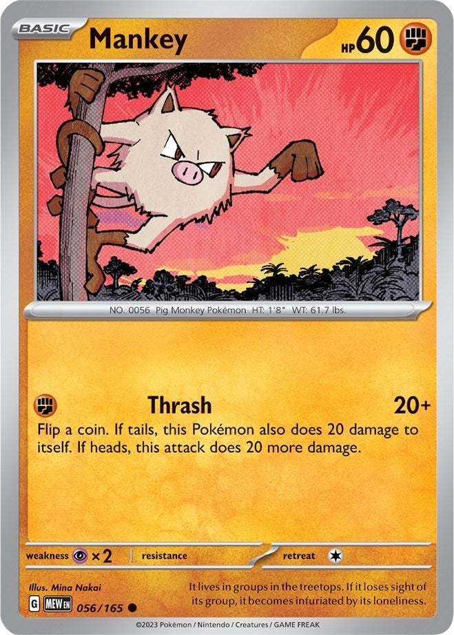 Image for Mankey (056/165) (MEW) - Pokemon