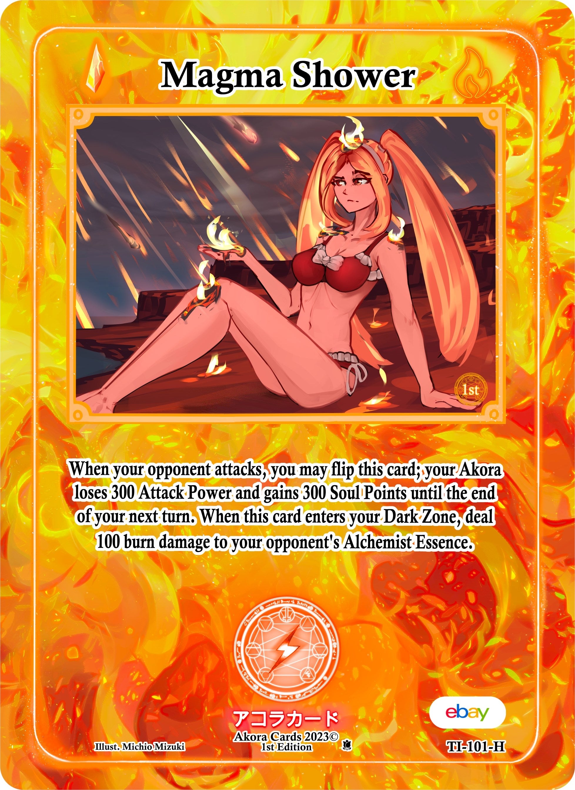 Image for Magma Shower (Holo) (TI-101-H) (Trials of Ikithia [eBay 1st Edition]) - Akora TCG