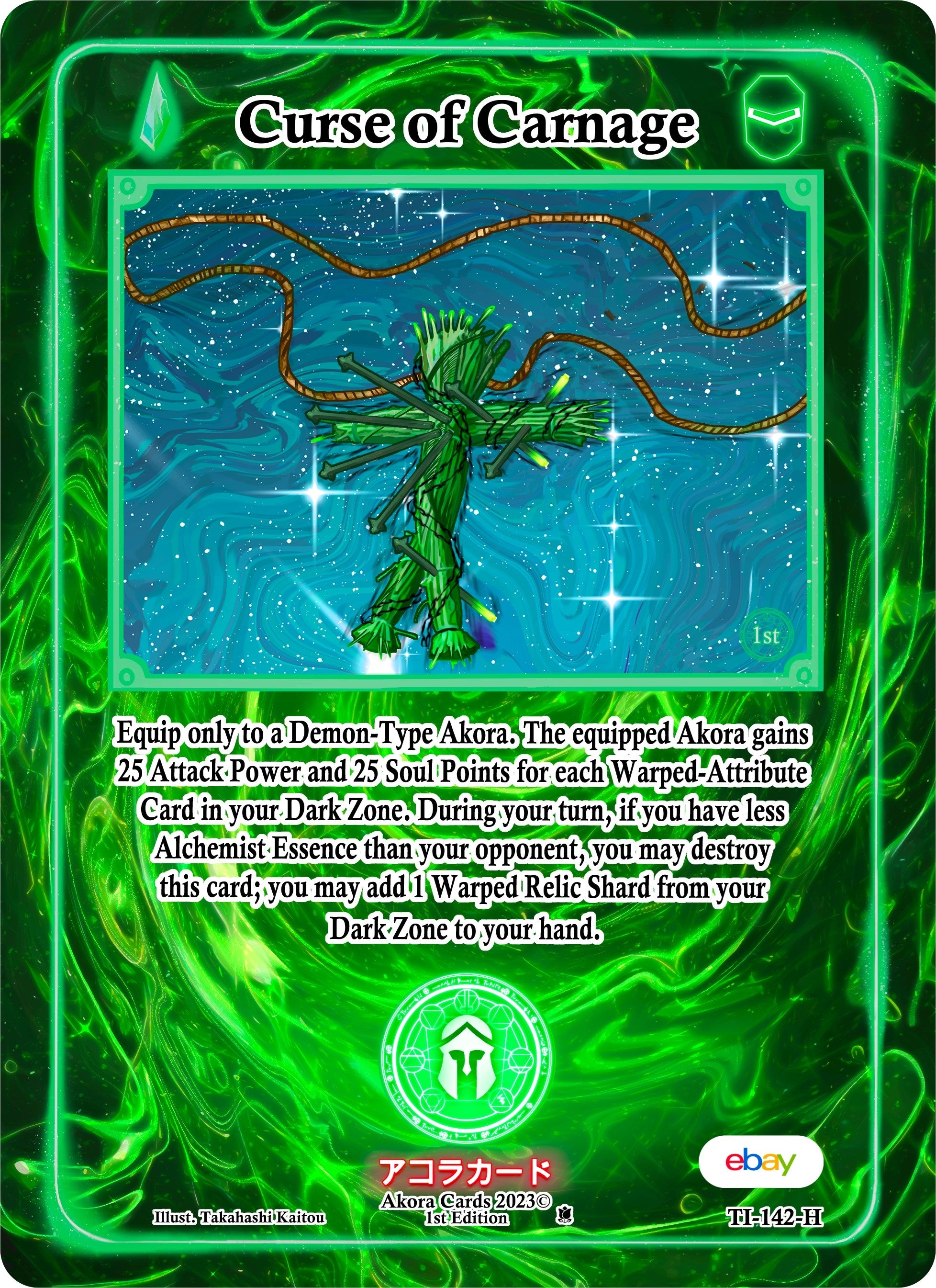 Image for Curse of Carnage (Holo) (TI-142-H) (Trials of Ikithia [eBay 1st Edition]) - Akora TCG