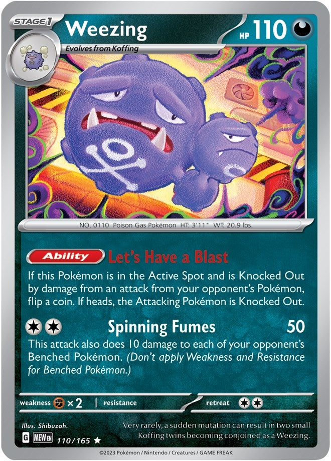 Image for Weezing (110/165) (MEW) - Pokemon