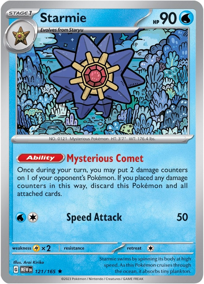 Image for Starmie (121/165) (MEW) - Pokemon