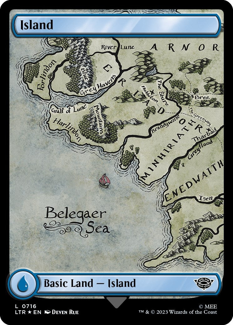 Image for Island (0716) (Surge Foil) (716) (Universes Beyond: The Lord of the Rings: Tales of Middle-earth) - Magic: The Gathering