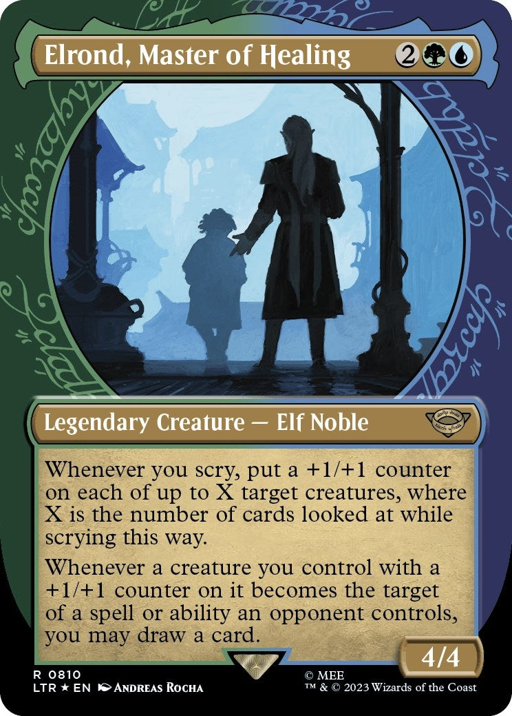 Image for Elrond, Master of Healing (Showcase) (Surge Foil) (810) (Universes Beyond: The Lord of the Rings: Tales of Middle-earth) - Magic: The Gathering
