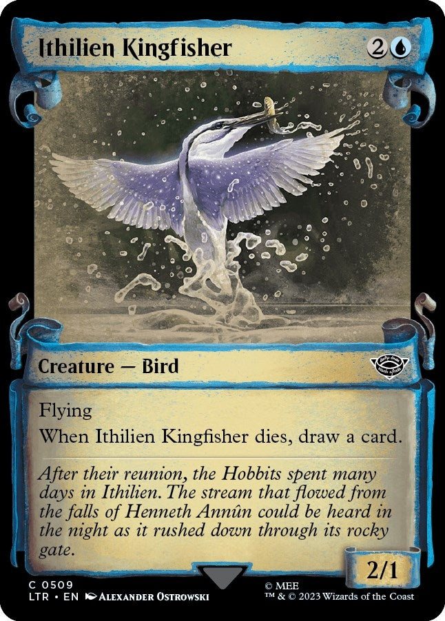 Image for Ithilien Kingfisher (Showcase Scrolls) (509) (Universes Beyond: The Lord of the Rings: Tales of Middle-earth) - Magic: The Gathering