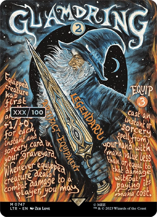 Image for Glamdring (Borderless Poster) (Serial Numbered) (747) (Universes Beyond: The Lord of the Rings: Tales of Middle-earth) - Magic: The Gathering