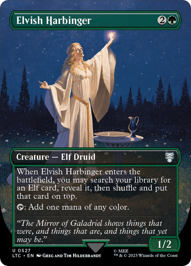 Image for Elvish Harbinger (Borderless) (527) (The Lord of the Rings: Tales of Middle-earth) - Magic: The Gathering