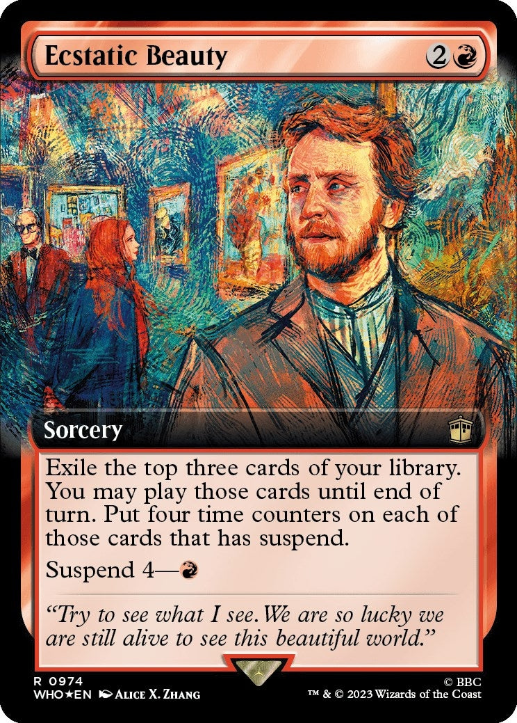 Image for Ecstatic Beauty (Extended Art) (Surge Foil) (974) (Universes Beyond: Doctor Who) - Magic: The Gathering