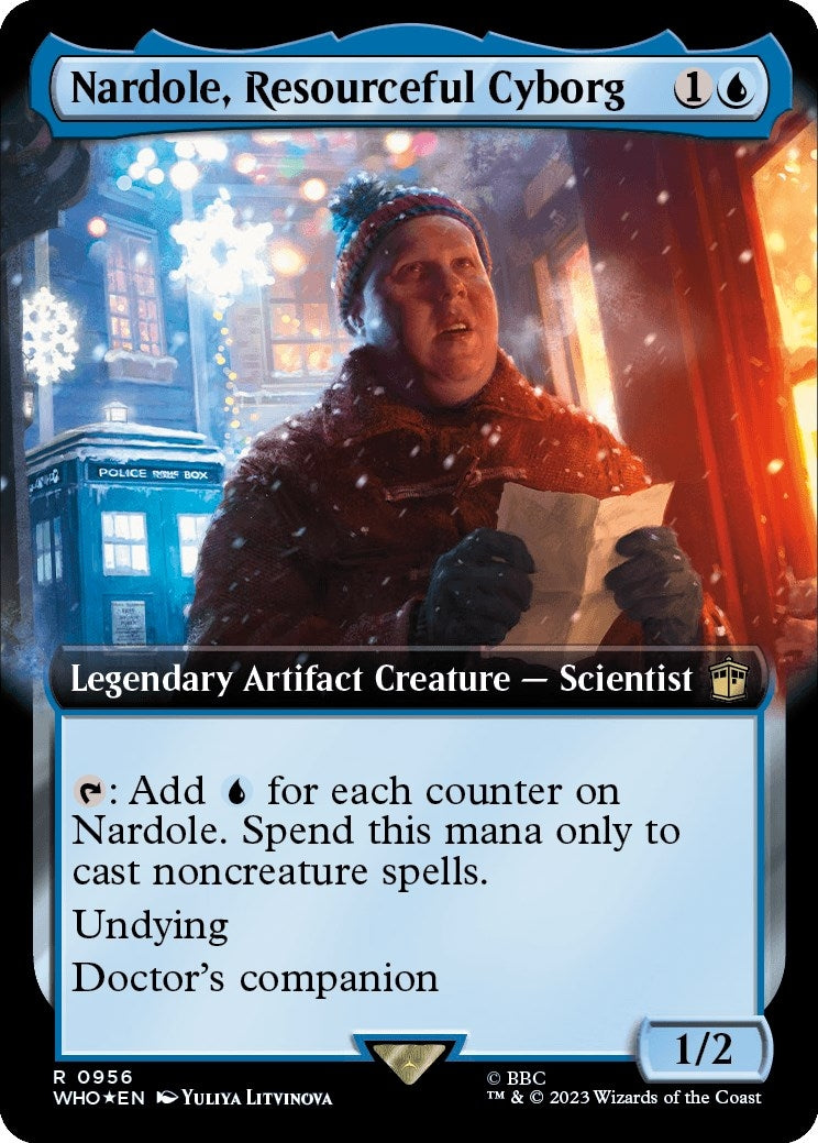 Image for Nardole, Resourceful Cyborg (Extended Art) (Surge Foil) (956) (Universes Beyond: Doctor Who) - Magic: The Gathering