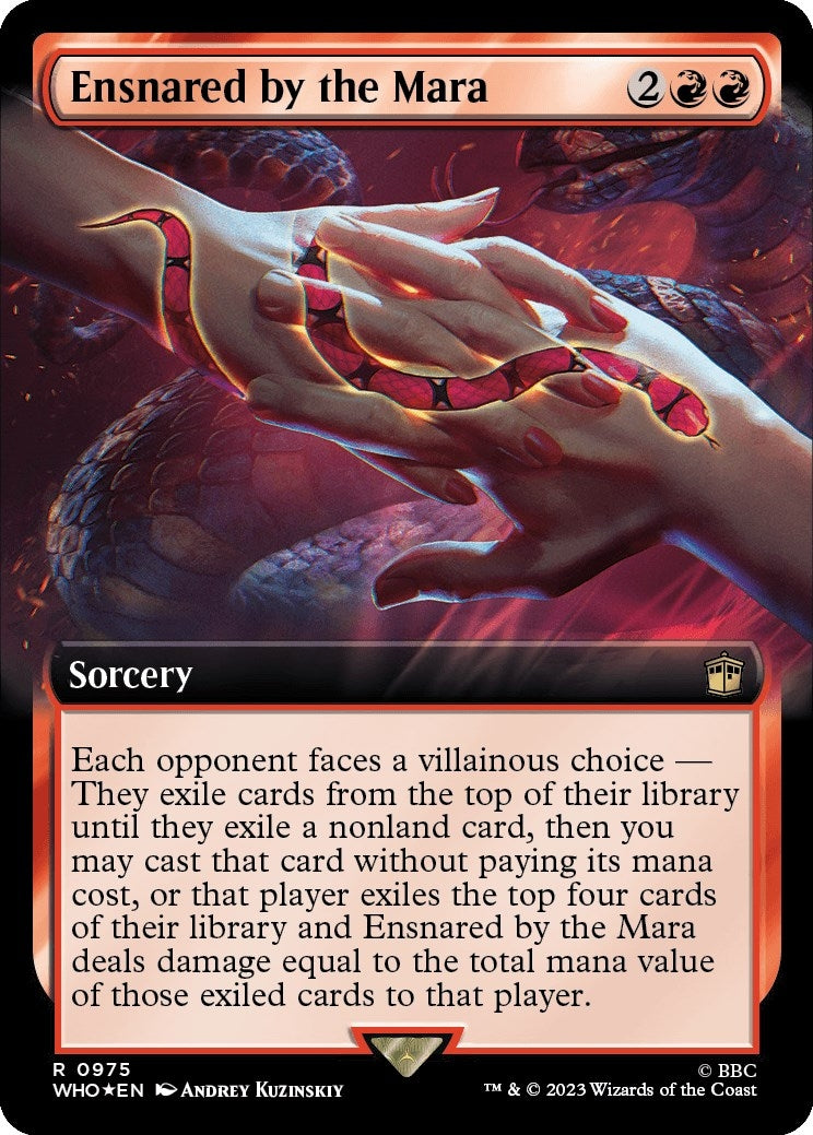 Image for Ensnared by the Mara (Extended Art) (Surge Foil) (975) (Universes Beyond: Doctor Who) - Magic: The Gathering