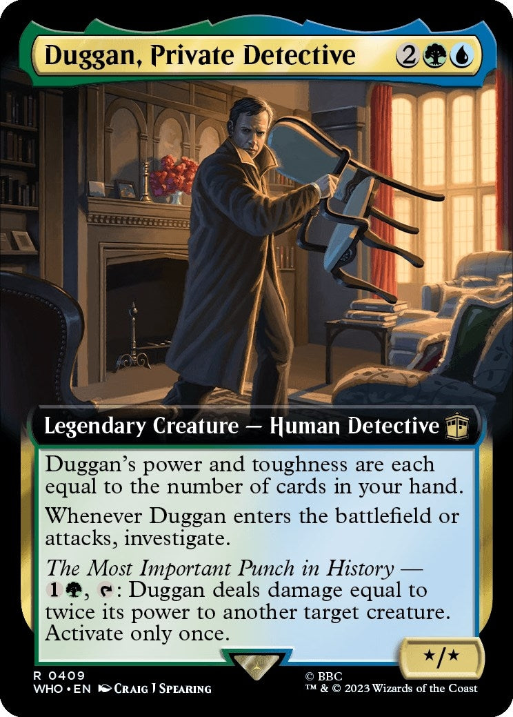 Image for Duggan, Private Detective (Extended Art) (409) (Universes Beyond: Doctor Who) - Magic: The Gathering