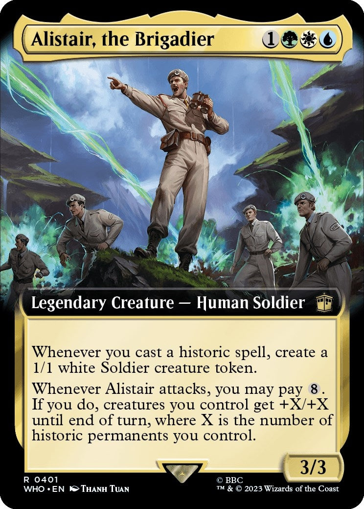 Image for Alistair, the Brigadier (Extended Art) (401) (Universes Beyond: Doctor Who) - Magic: The Gathering