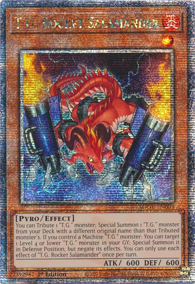 Image for T.G. Rocket Salamander (Quarter Century Secret Rare) (AGOV-EN003) (AGOV) - YuGiOh