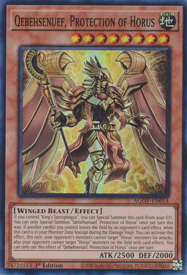 Image for Qebehsenuef, Protection of Horus (AGOV-EN014) (AGOV) - YuGiOh