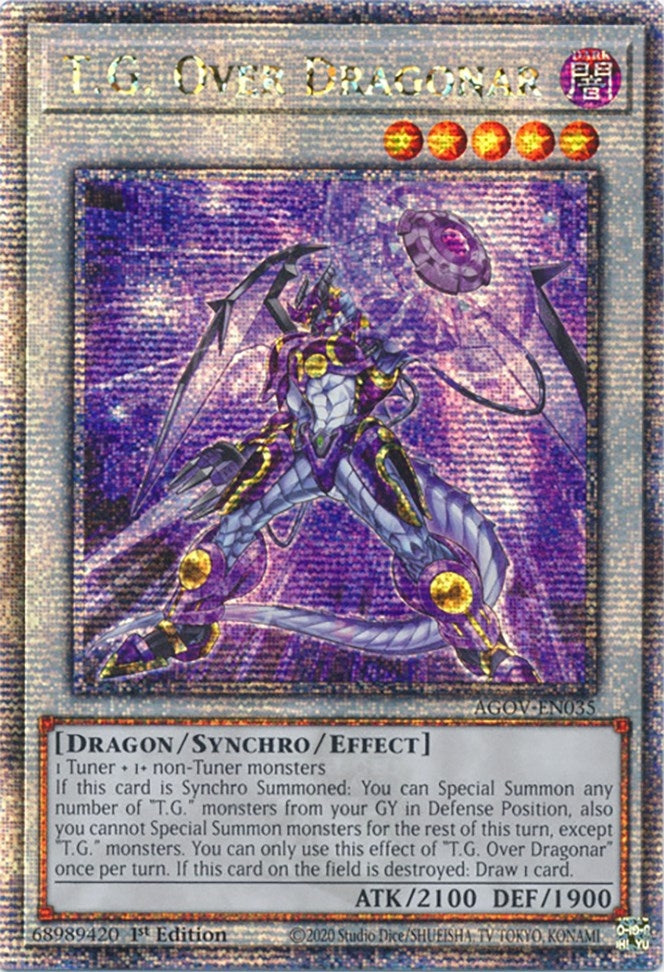 Image for T.G. Over Dragonar (Quarter Century Secret Rare) (AGOV-EN035) (AGOV) - YuGiOh