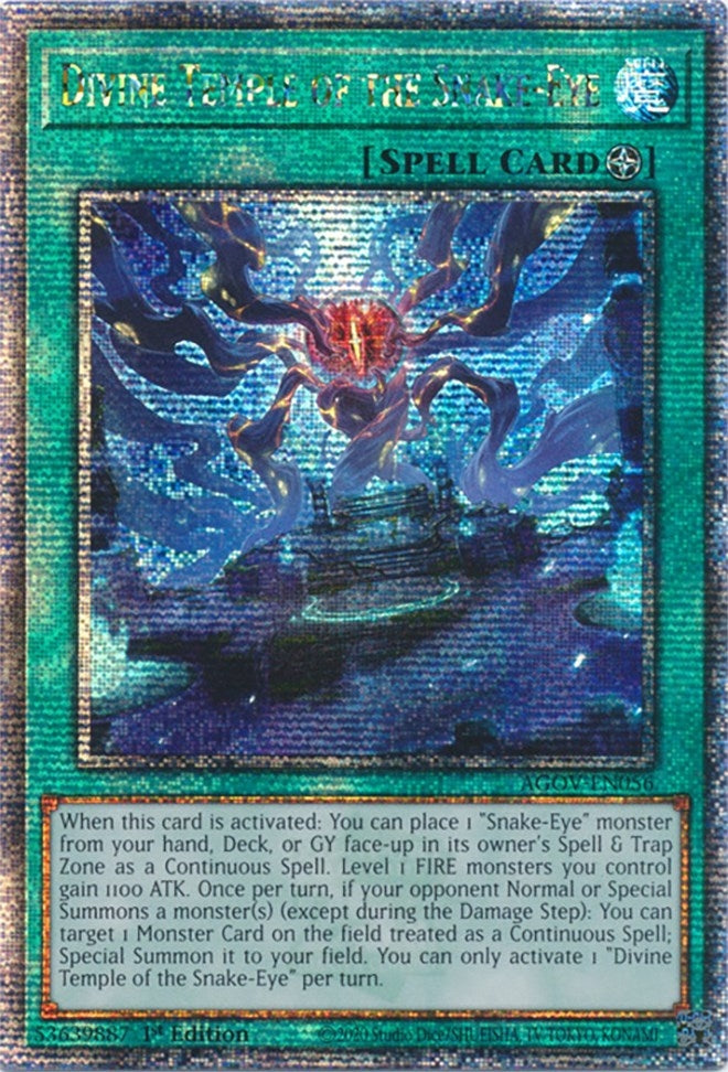 Image for Divine Temple of the Snake-Eye (Quarter Century Secret Rare) (AGOV-EN056) (AGOV) - YuGiOh