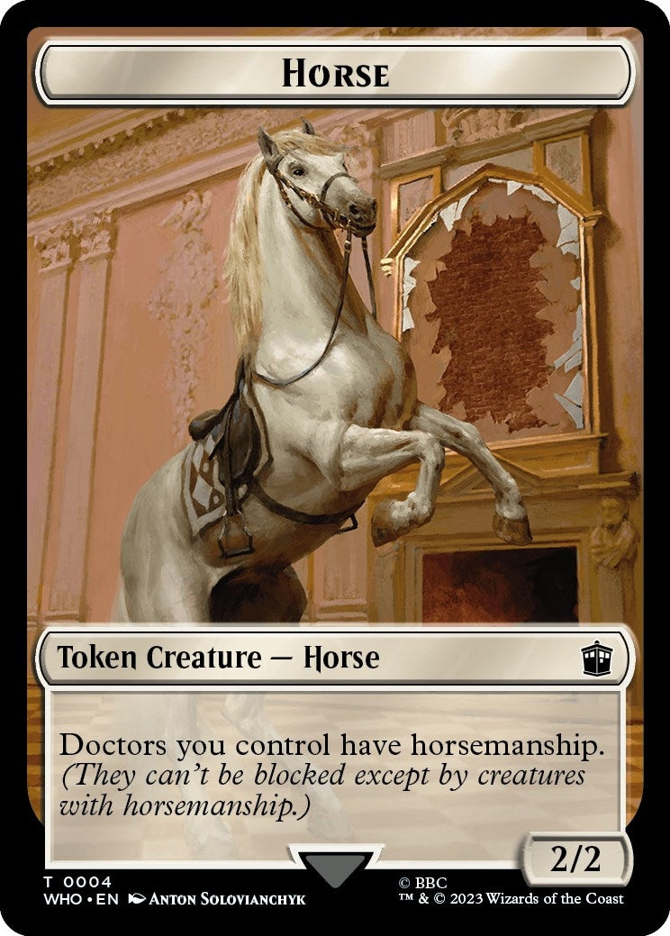 Image for Horse // Clue (0022) Double-Sided Token (4 // 22) (Universes Beyond: Doctor Who) - Magic: The Gathering