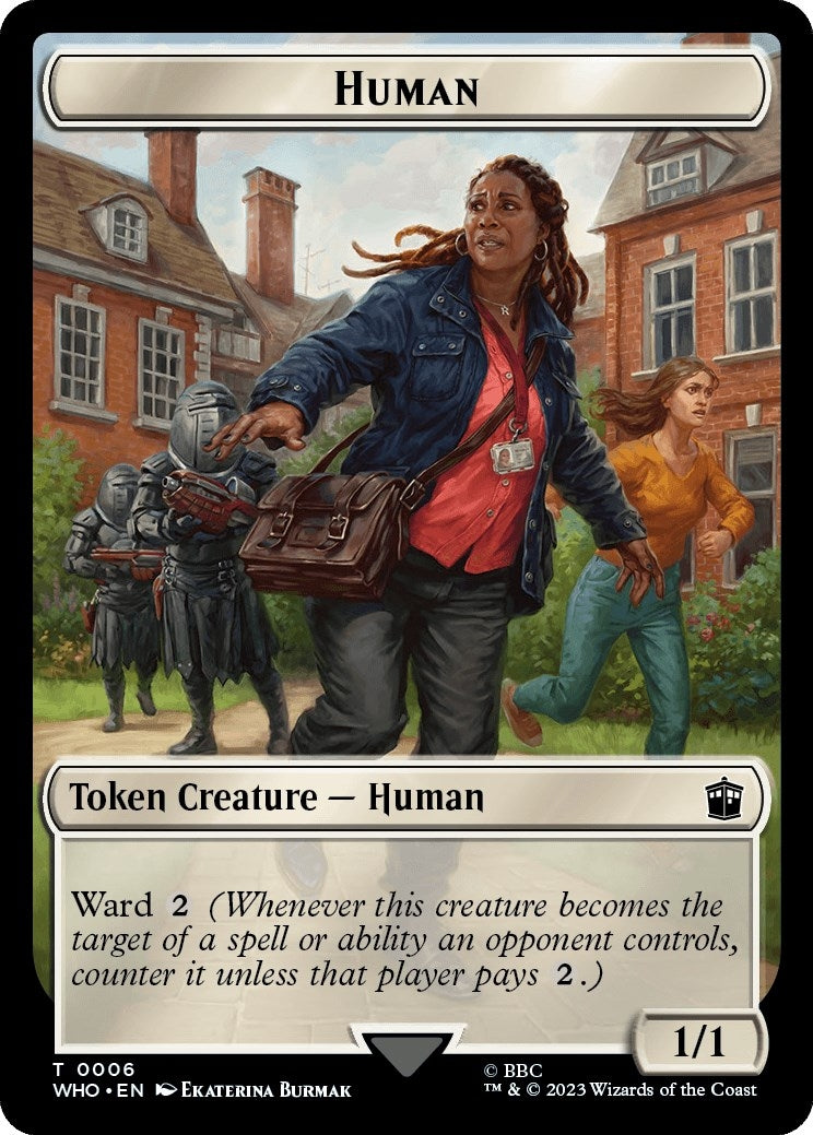 Image for Human (0006) // Cyberman Double-Sided Token (6 // 24) (Universes Beyond: Doctor Who) - Magic: The Gathering
