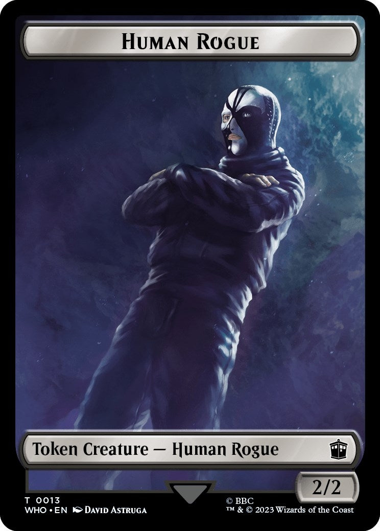 Image for Human Rogue // Clue (0021) Double-Sided Token (13 // 21) (Universes Beyond: Doctor Who) - Magic: The Gathering